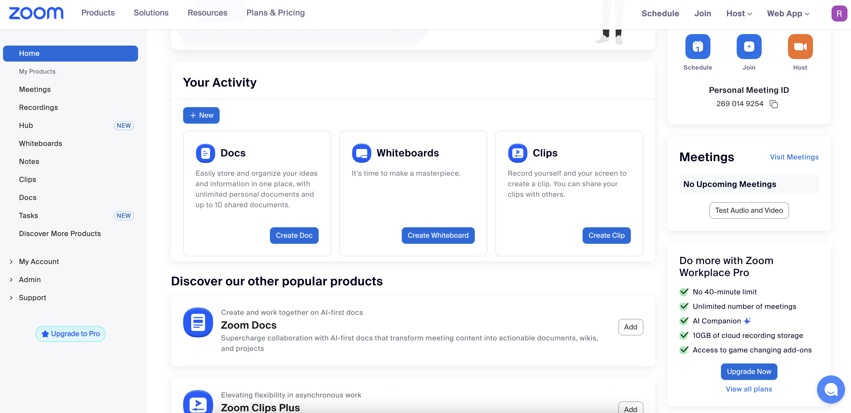 Screenshot of app Zoom Video