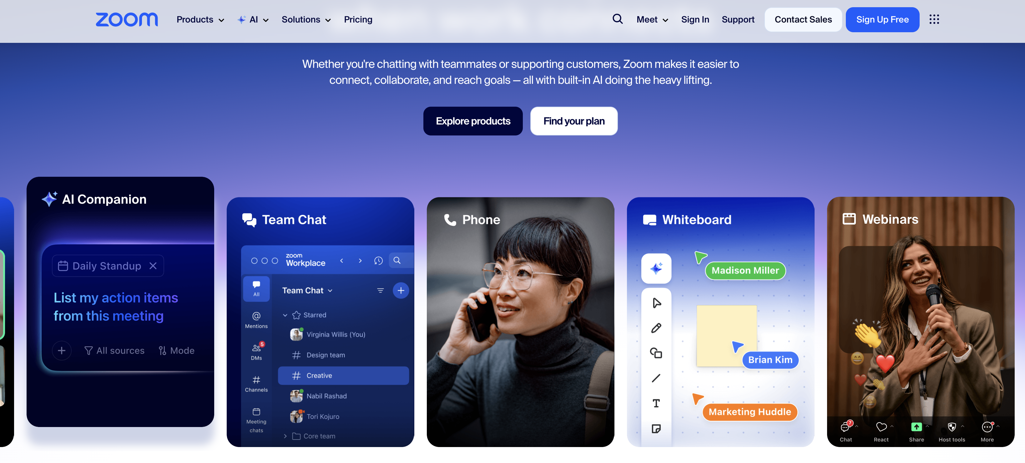 Screenshot of app Zoom Video